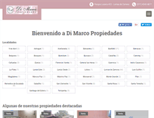Tablet Screenshot of dimarcopropiedades.com
